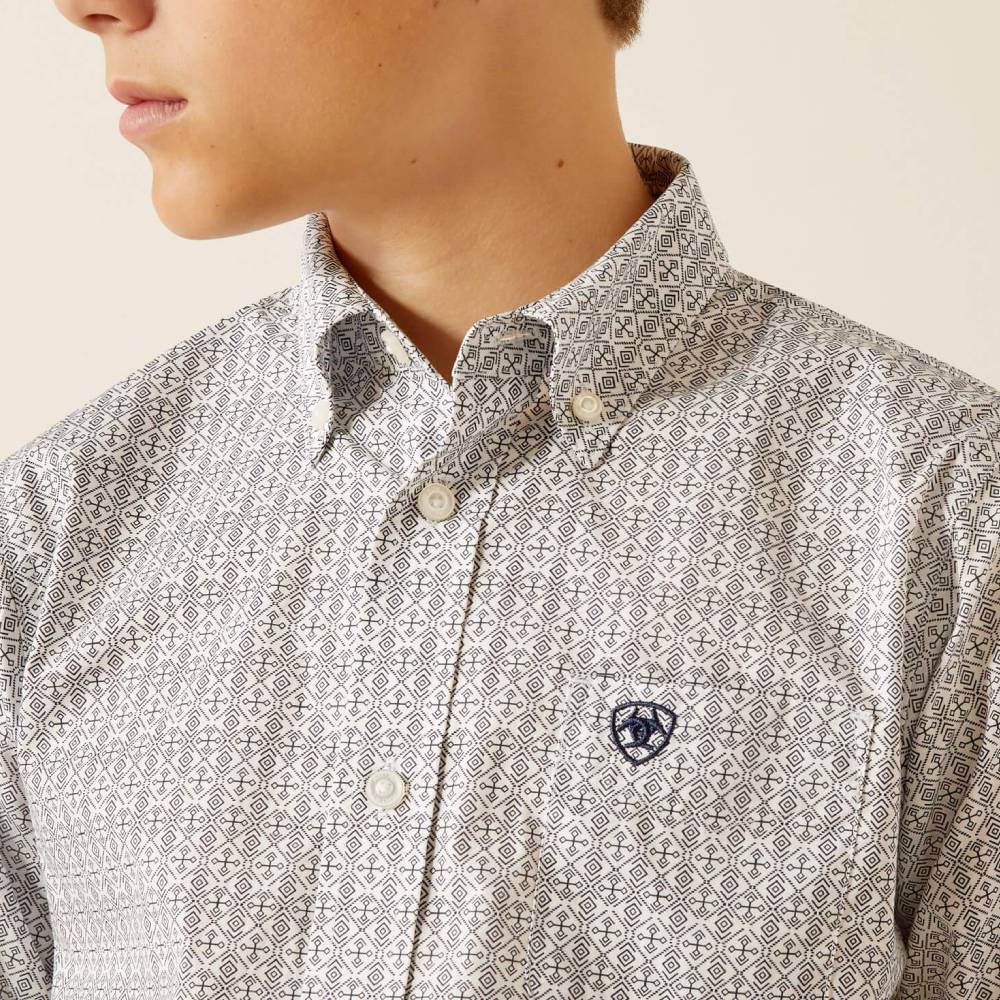 Ariat Boy's Reign Classic Fit Shirt - Image 3
