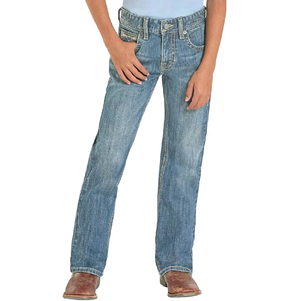 Rock & Roll Denim Boy's Ladder Stitch Embroidered Bootcut Jean