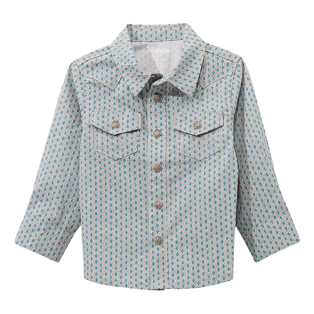Wrangler Baby Boy's Geo Print Pearl Snap Shirt