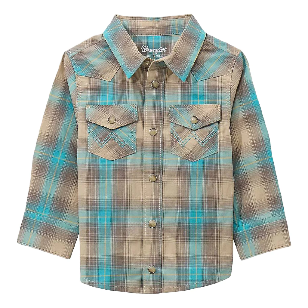 Wrangler Baby Boy's Plaid Pearl Snap Shirt