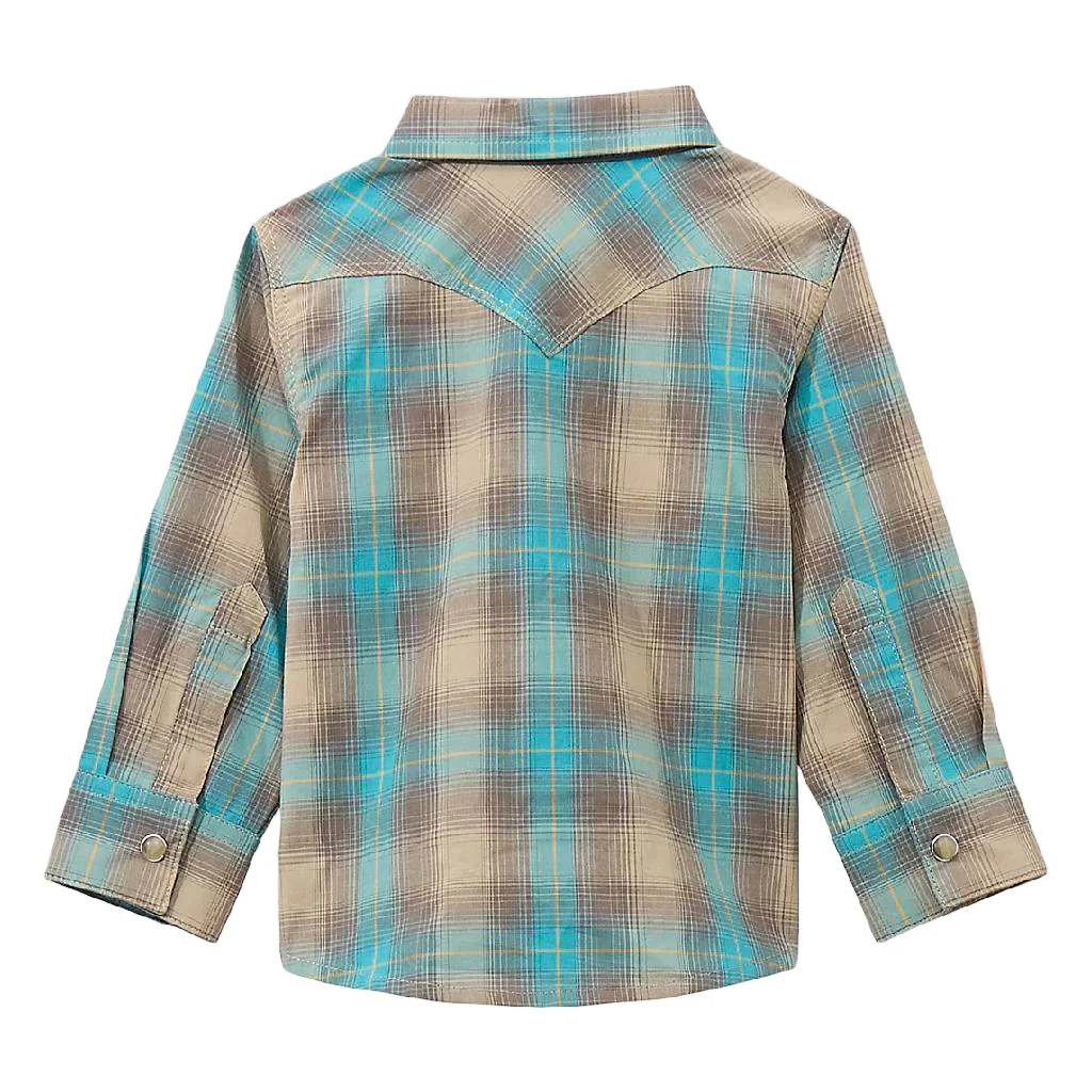 Wrangler Baby Boy's Plaid Pearl Snap Shirt - Image 2