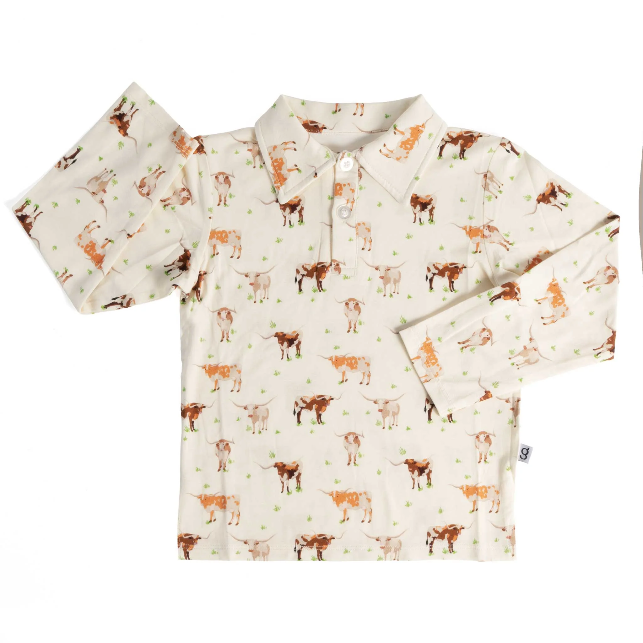 Toddler Boy's Longhorn Cows Polo Shirt