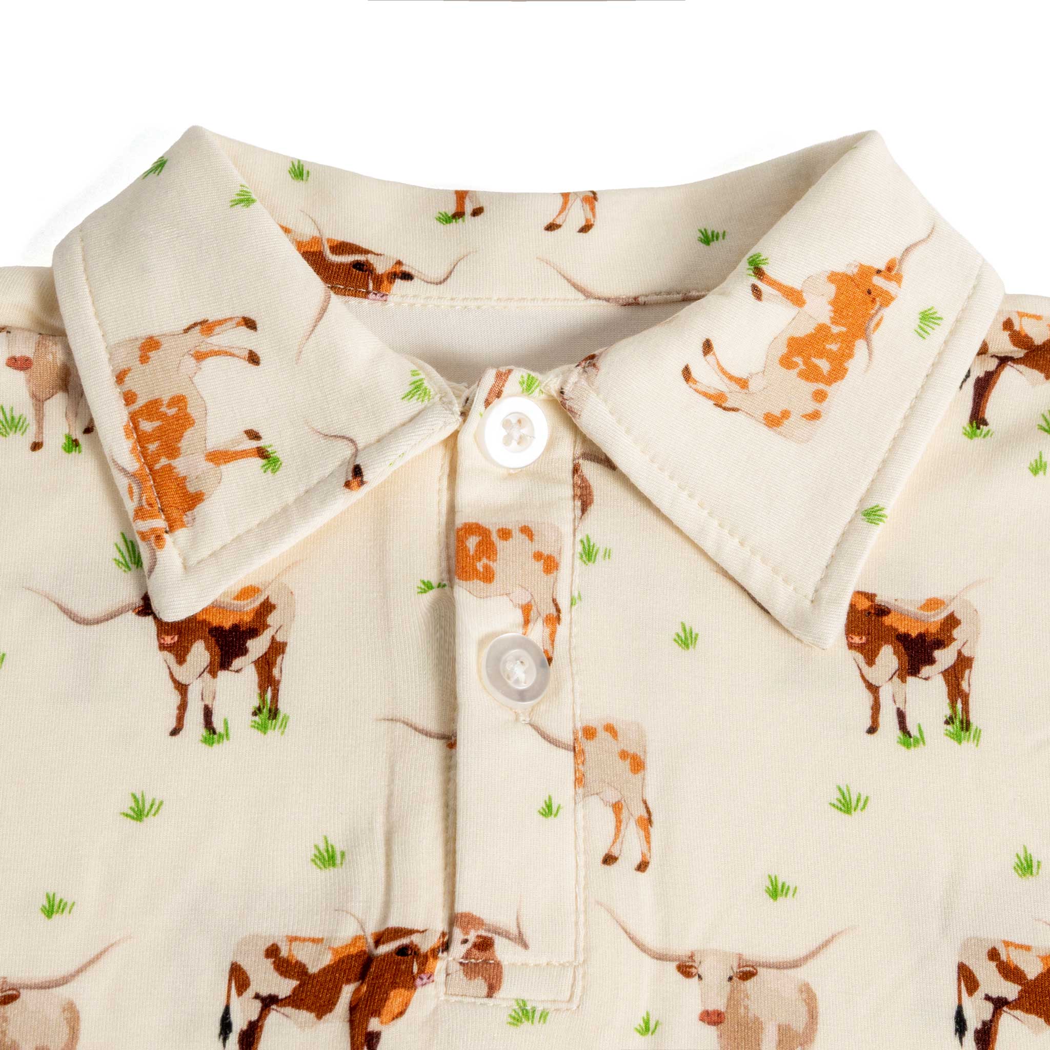 Toddler Boy's Longhorn Cows Polo Shirt - Image 2