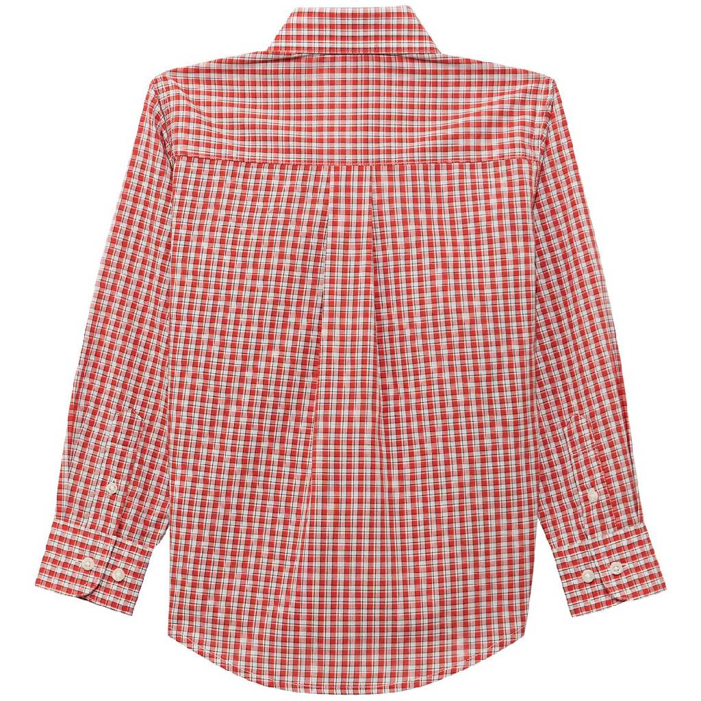 Wrangler Boy's Riata Red Check Button Down Shirt - Image 2
