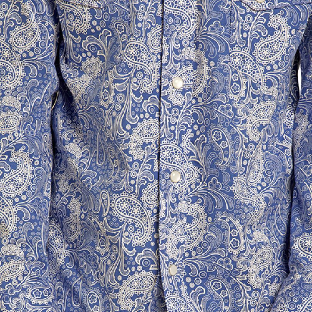 Rock & Roll Denim Boy's Paisley Pearl Snap Shirt - Image 2
