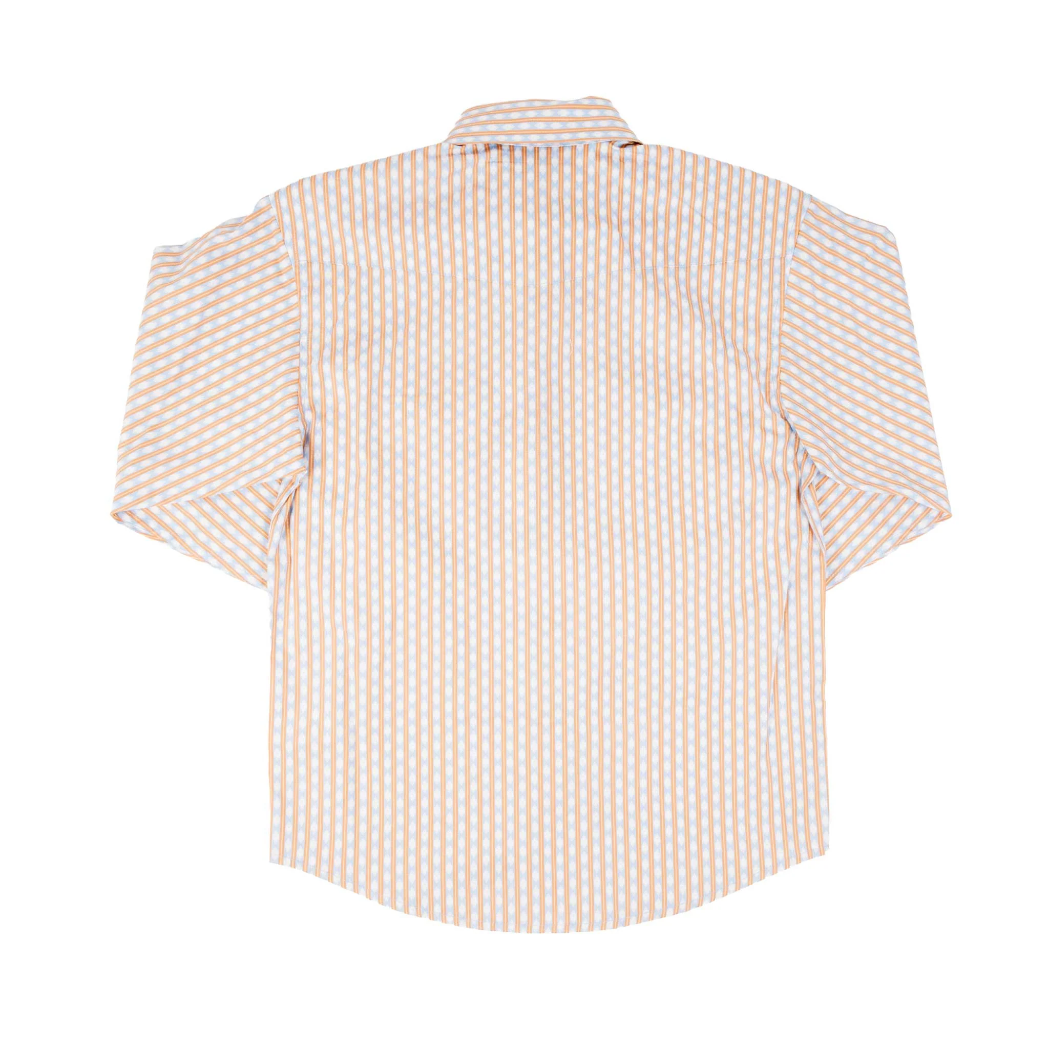 Panhandle Slim Boy's Rust Aztec Stripe Pearl Snap Shirt - Image 2