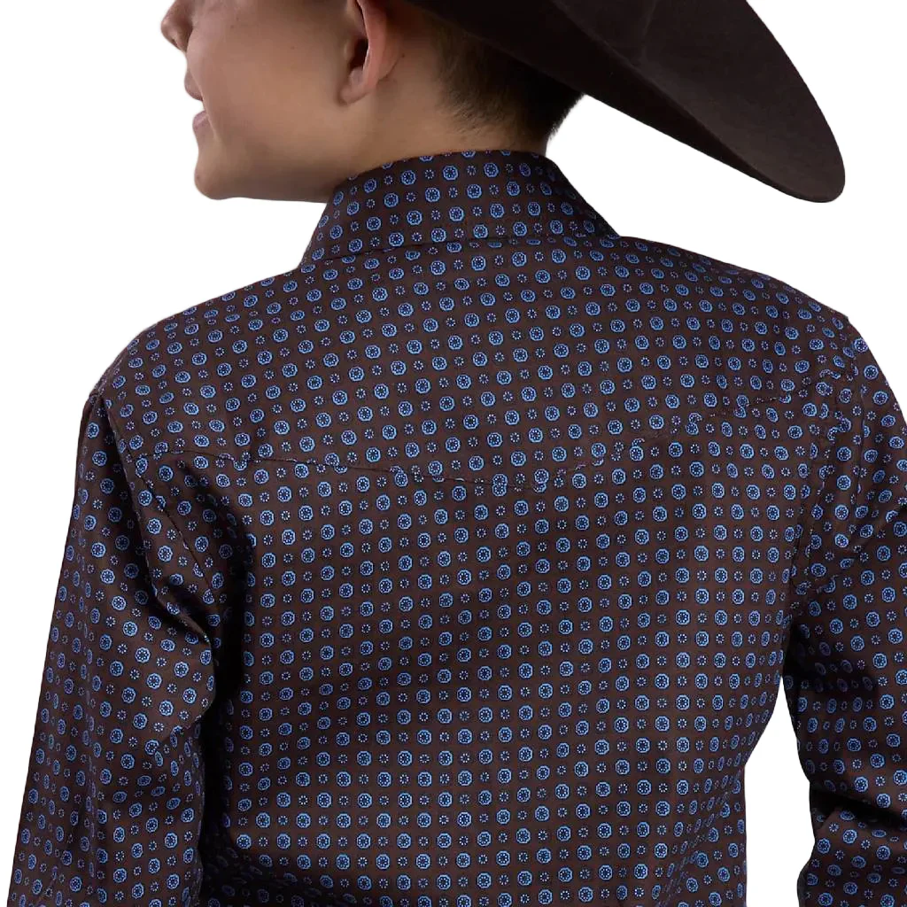 Roper Boy's Winter Foulard Print Pearl Snap Shirt - Image 2