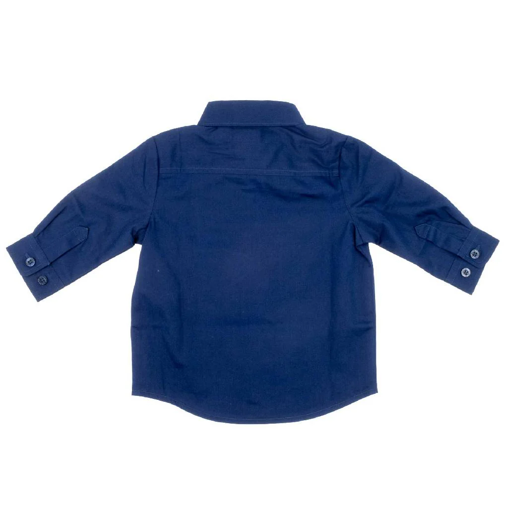 Cinch Baby Boy's Royal Blue Button Down Shirt - Image 2