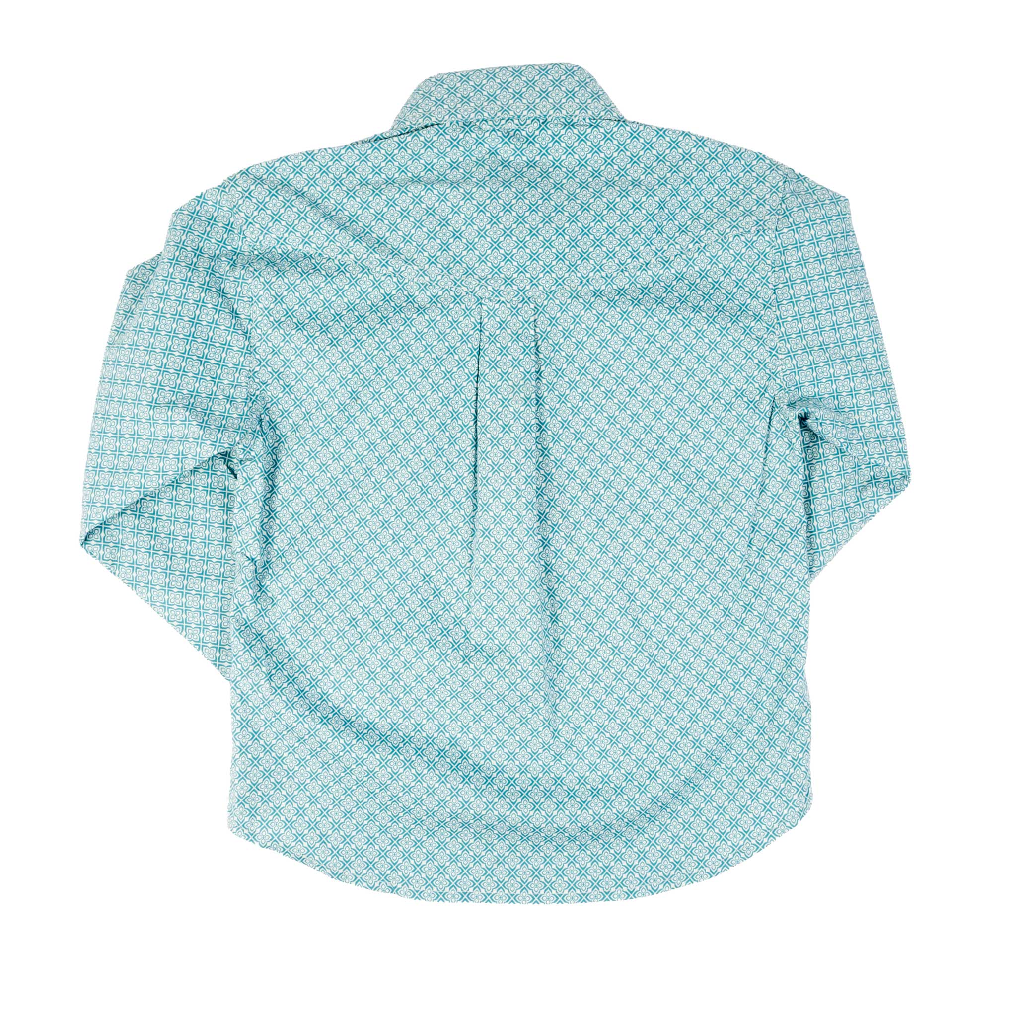 Roper Boy's Teal Foulard Western Button Down Shirt - Image 2