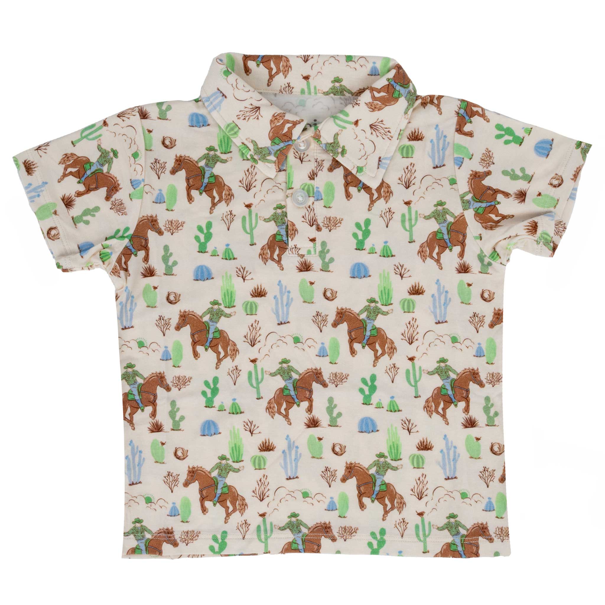 Toddler Boy's Saddle Up Cowboy Polo Shirt
