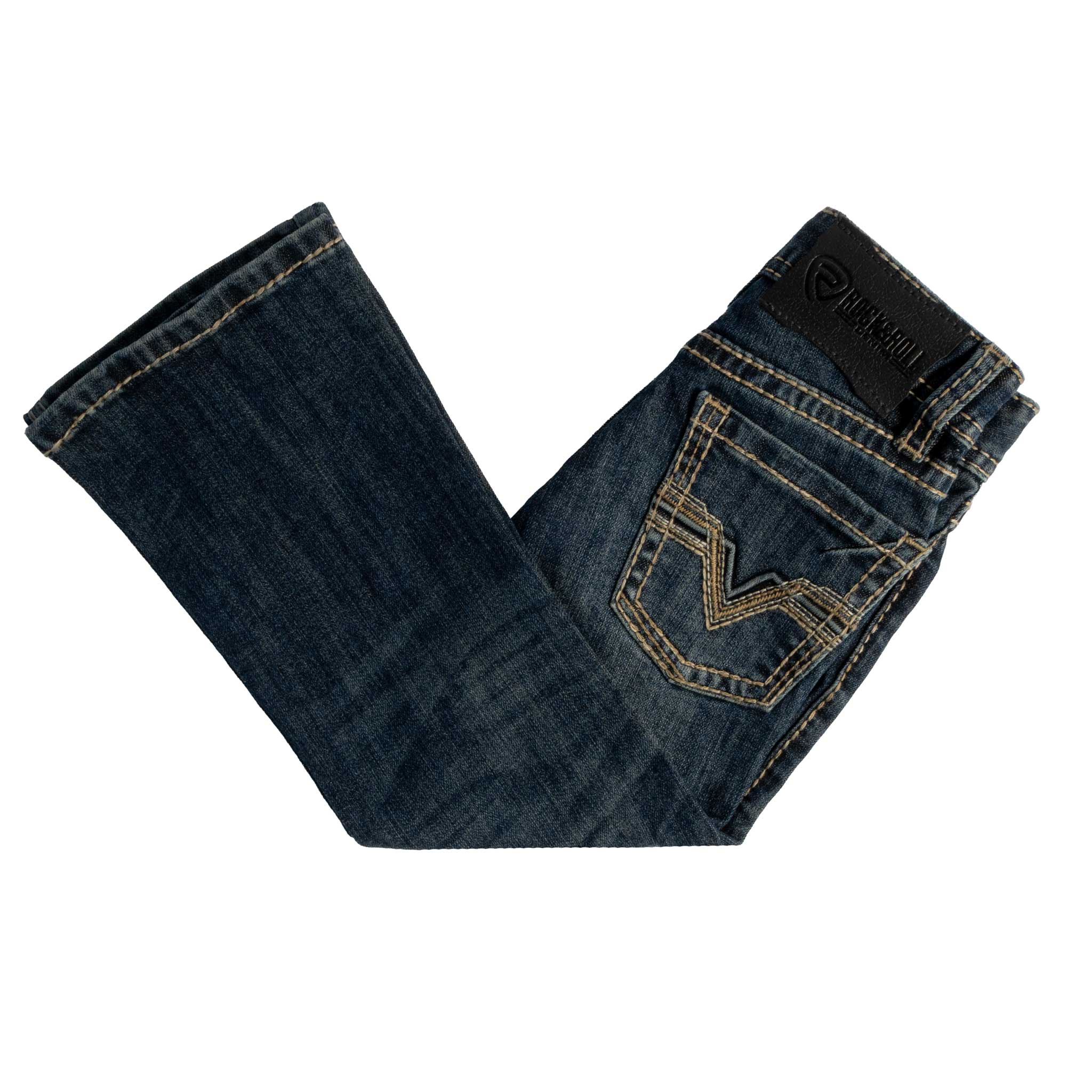 Rock & Roll Denim Boy's Reflex Rope Stitch Embroidered Bootcut Jean - Image 2