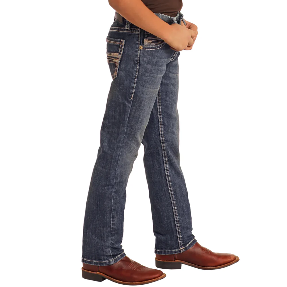 Rock & Roll Denim Boy's Revolver Straight Leg Jeans - Image 2