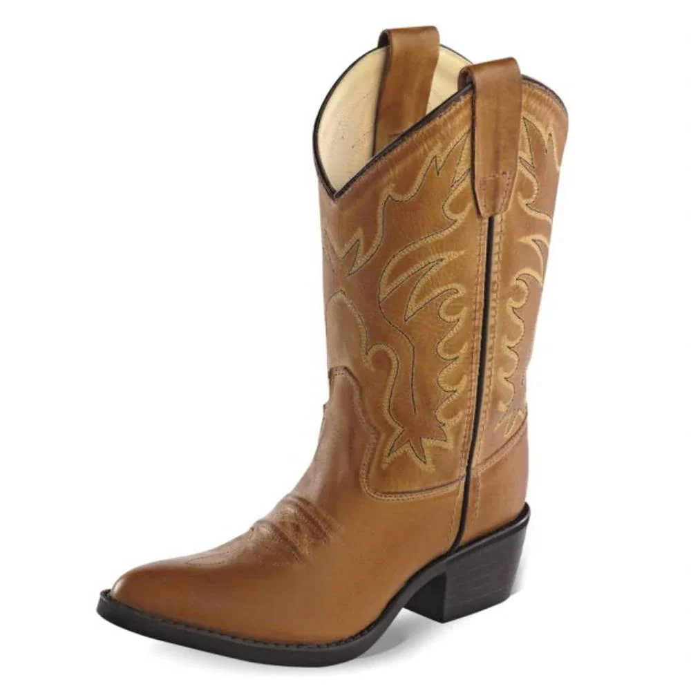 Old West Youth Round Toe Western Boot