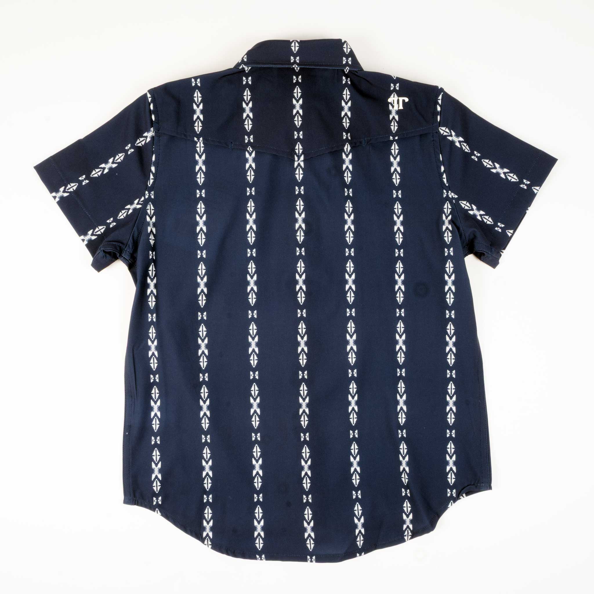 Ferrell Brand Boy's Maverick Blue Pearl Snap Shirt - Image 2