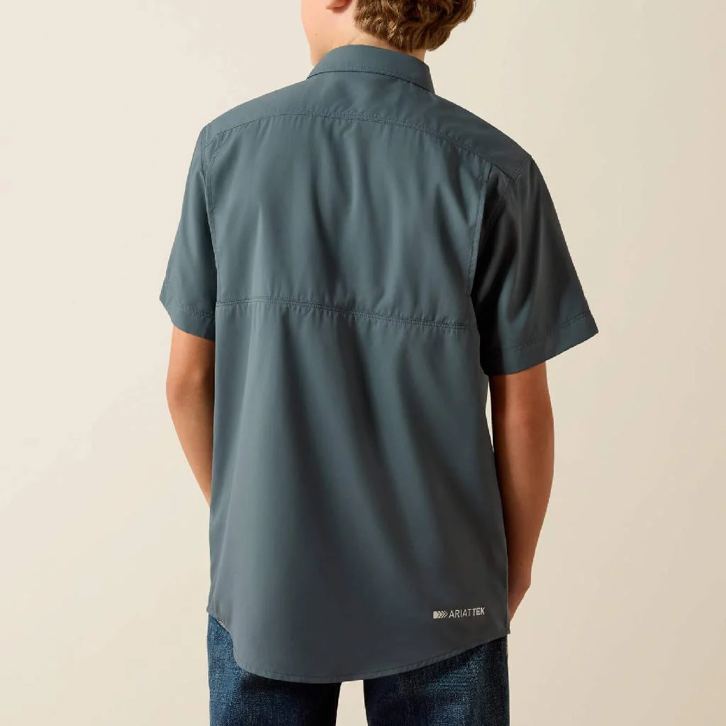 Ariat Boy's VentTek Outbound Paprika Button Down Shirt - Image 2