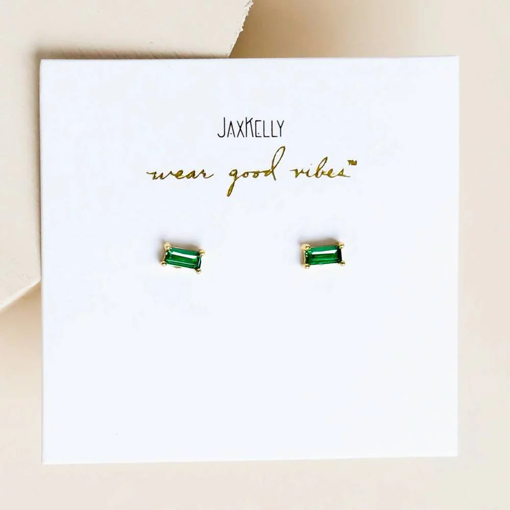 Baguette Emerald Earring - Image 2
