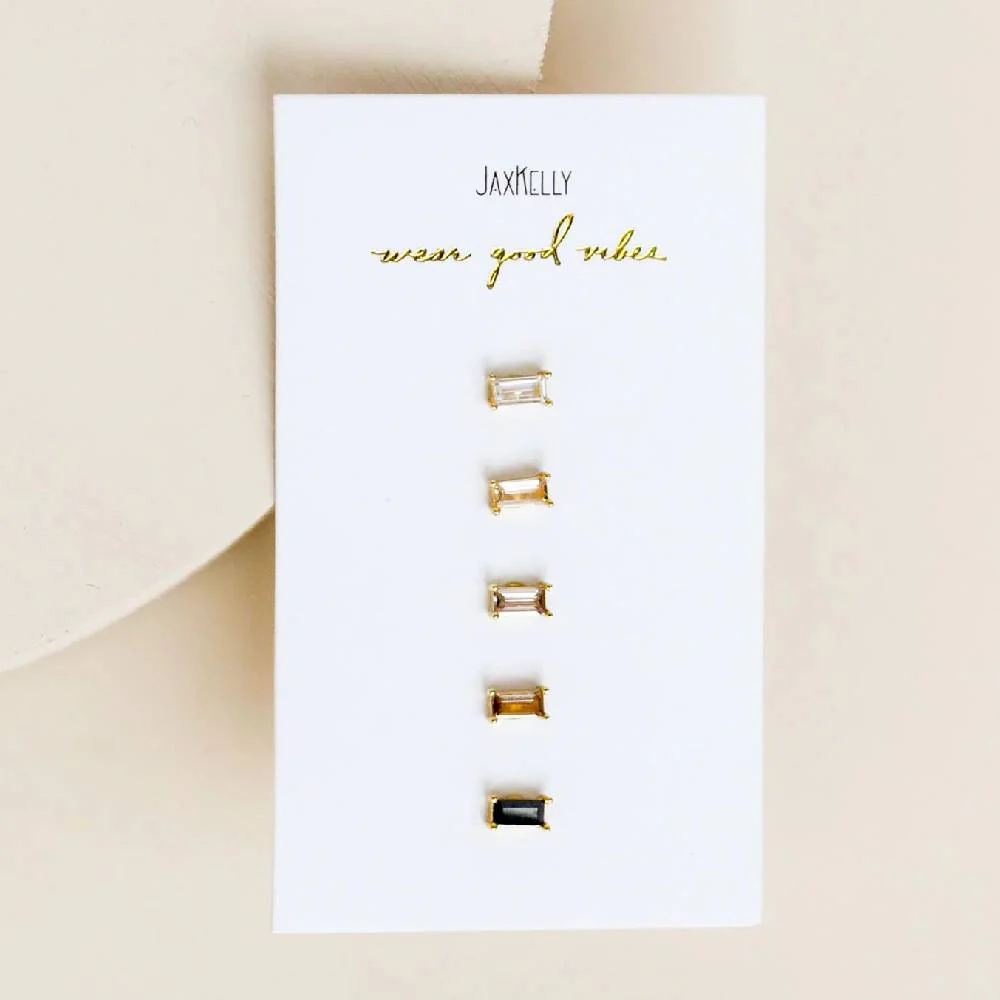 Ombre Baguette Earring Set - Image 2