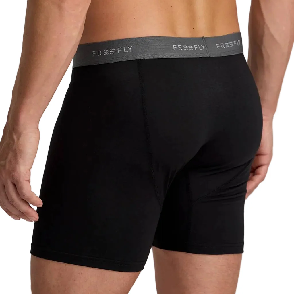 Free Fly Men's Bamboo Motion Black Boxer Brief
