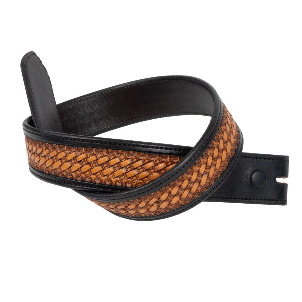 Randall Top Shelf Basket Weave Belt - Black/Antique