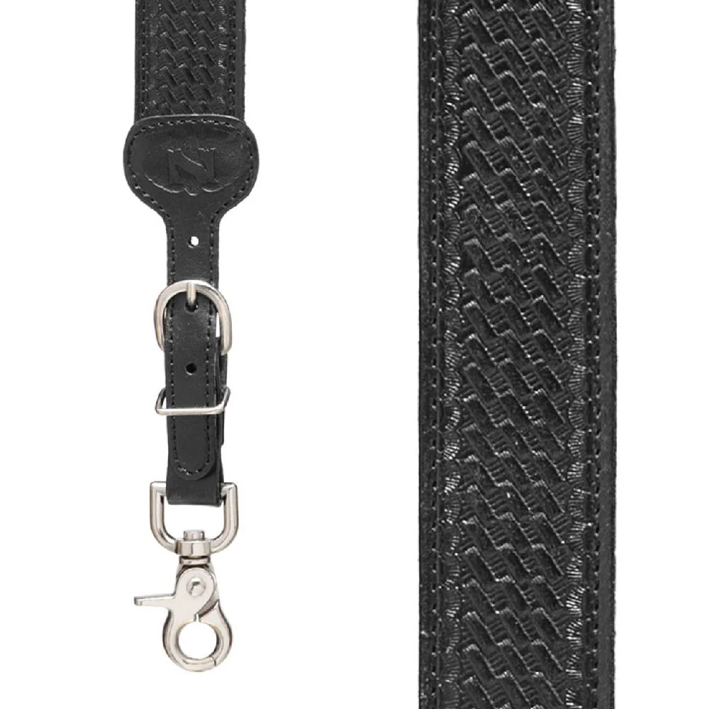 Nocona Basketweave Suspenders - Black - Image 2