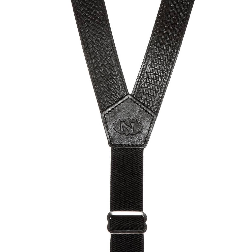 Nocona Basketweave Suspenders - Black - Image 3
