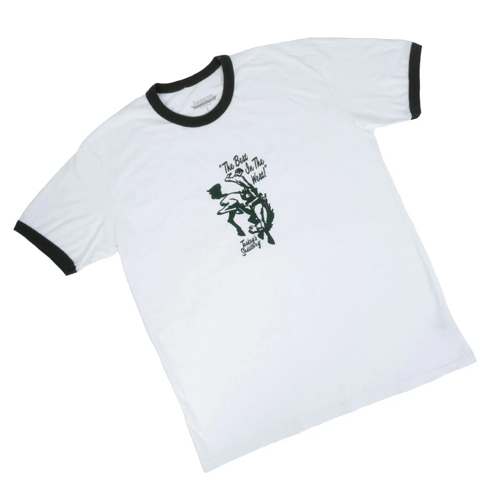 Teskey's Best In The West Tee - White/Forest Green - Image 2