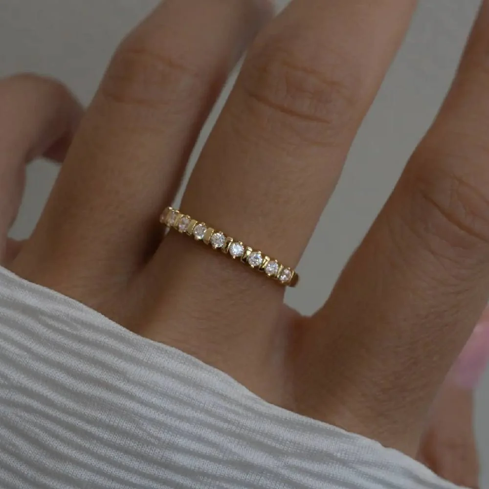 Gold Bianca Stacking Ring - Image 2