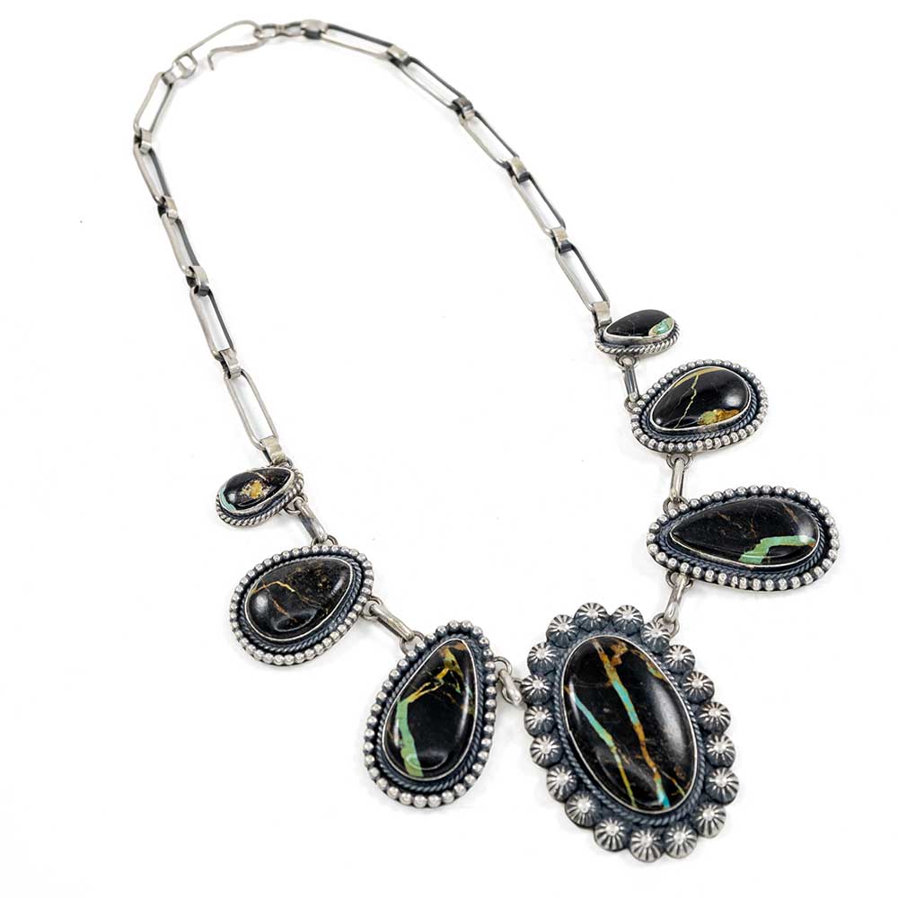 Black Jack Stone Lariat Necklace - Image 2