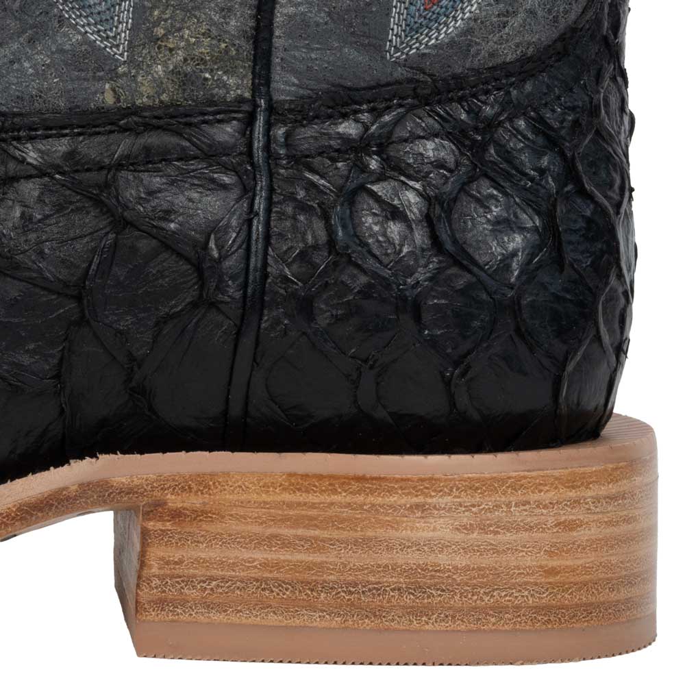 R. Watson Men's Black Matte Big Bass Square Toe Boot - Image 2
