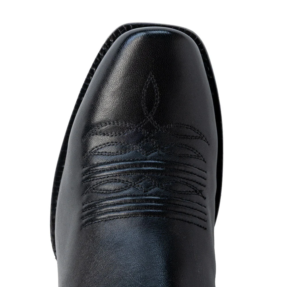 R. Watson Women's Black Mestizo Goat Western Cutter Toe Boot - Image 2
