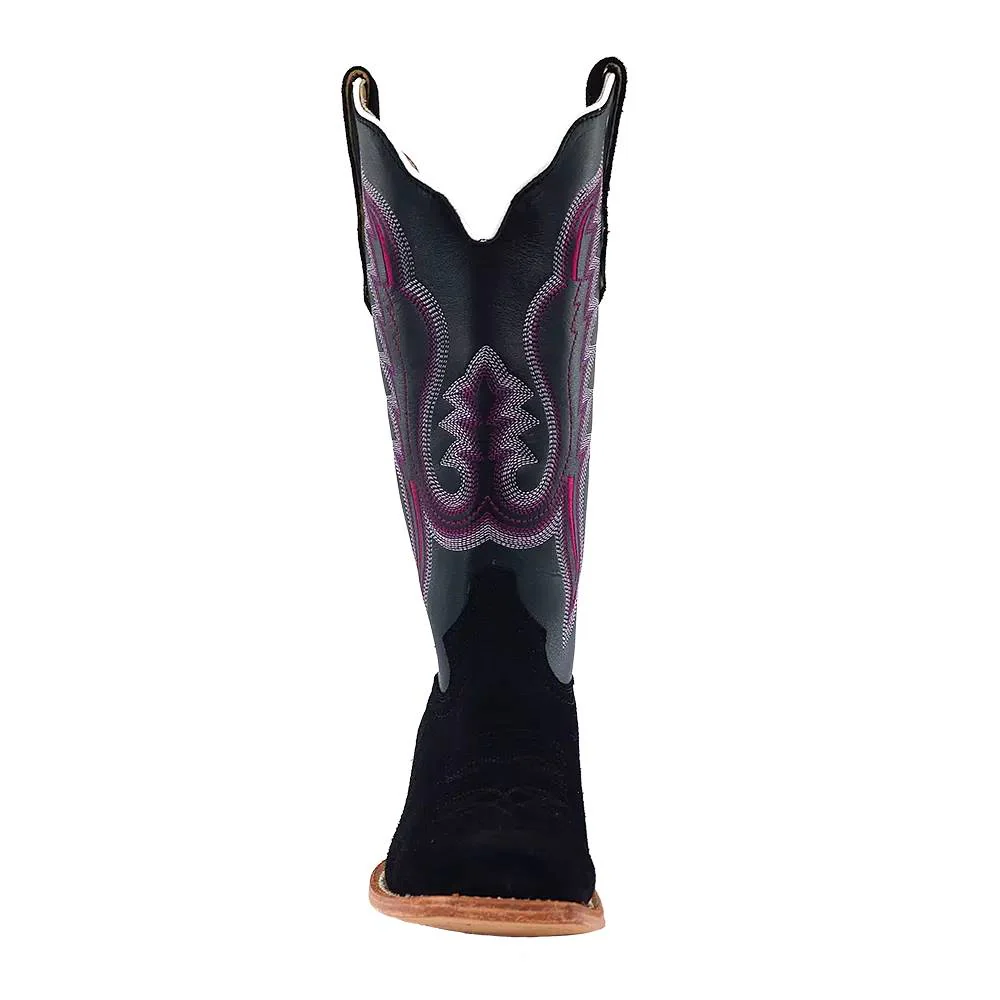 R. Watson Women's Black Roughout Cutter Toe Boot - Image 2