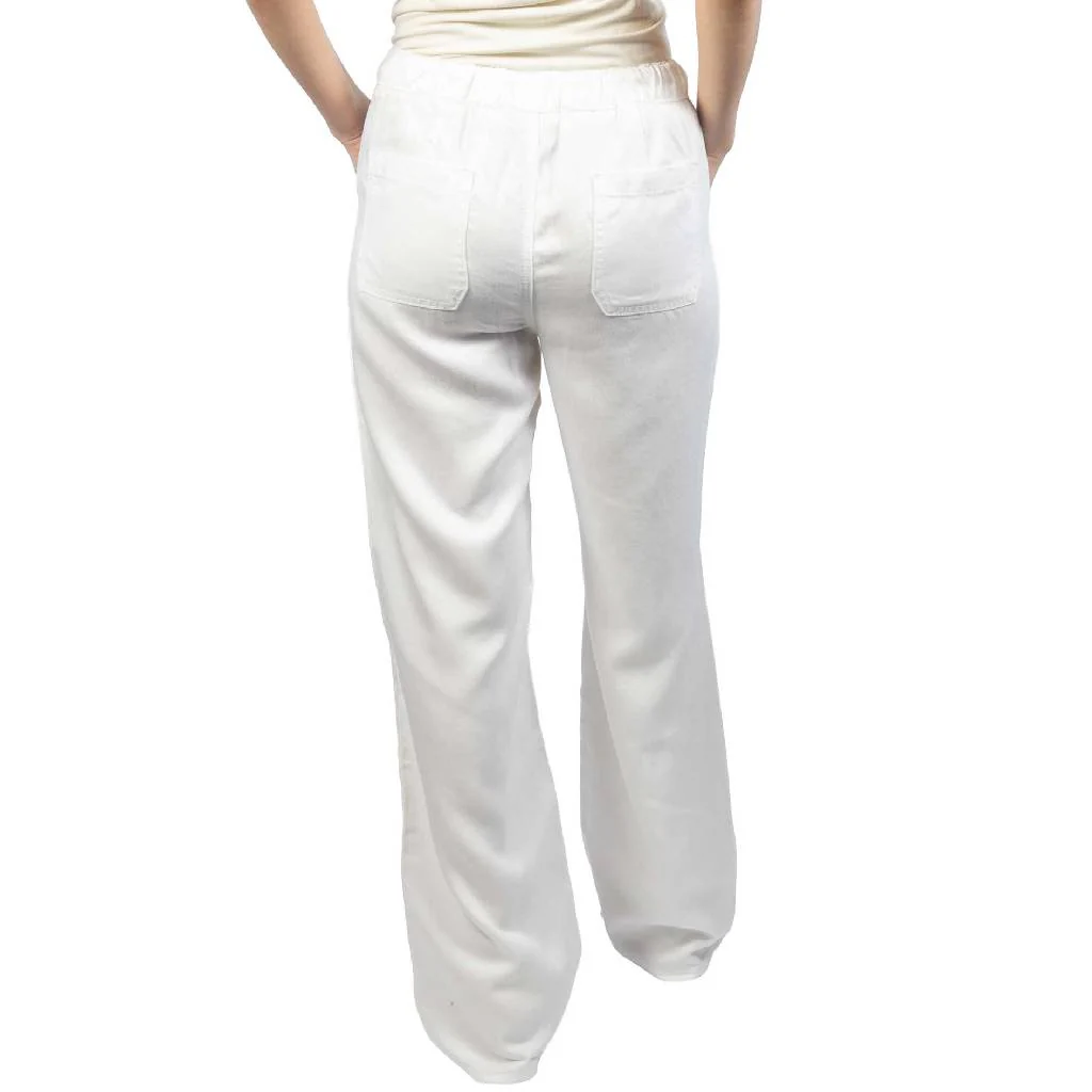 Flag & Anthem Women's Bluffton Wide Leg White Pull On Pant - Image 2