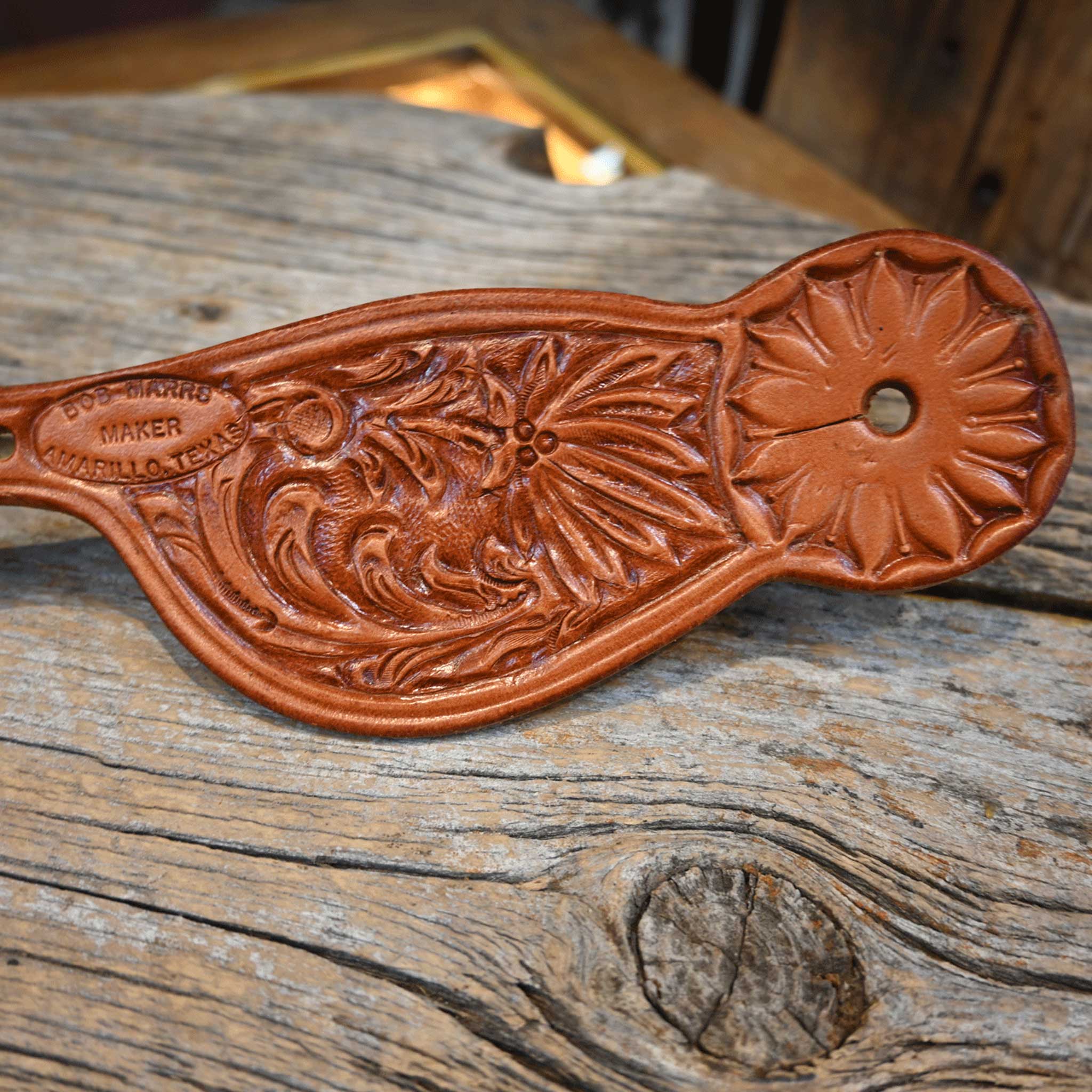 Bob Marrs Hand Tooled Spur Straps - Select Tooling Pattern 10-15 - Image 2