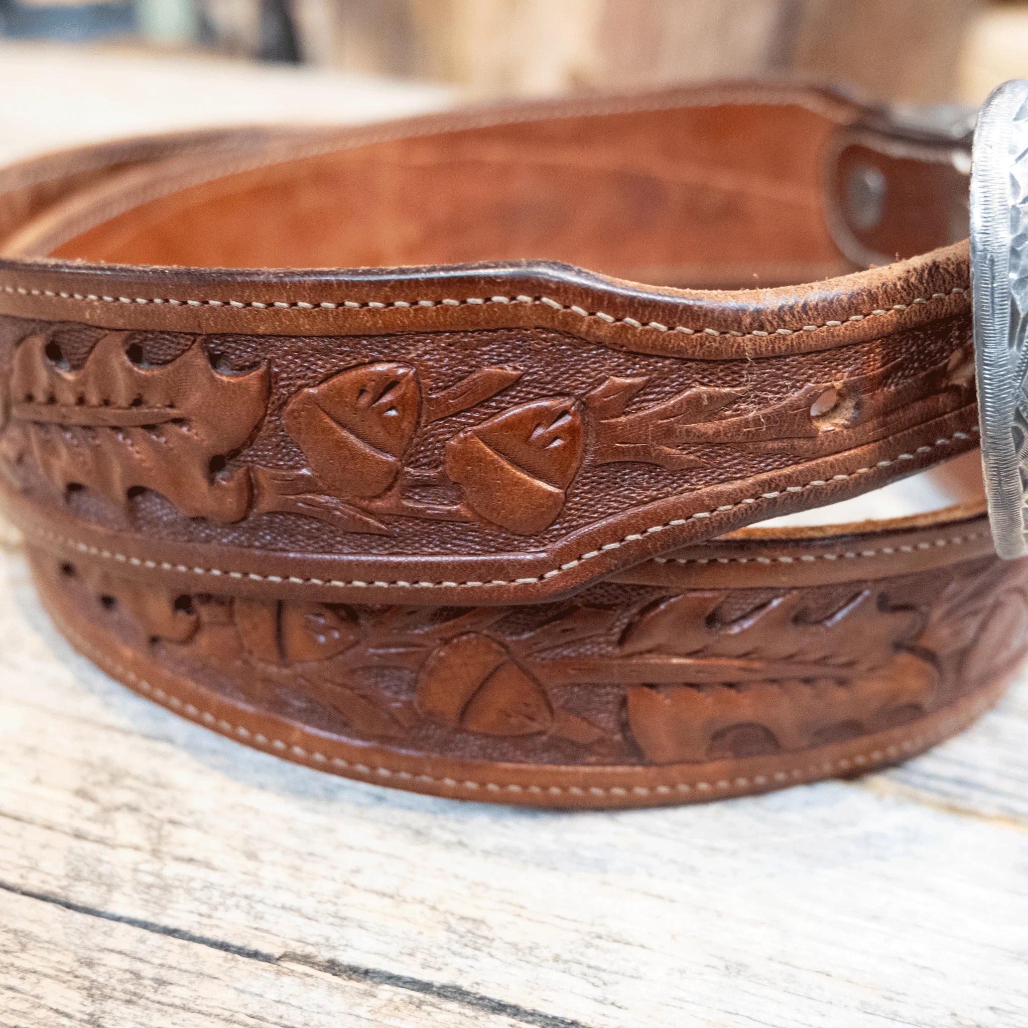 1980's Bohlin Sterling Silver Buckle set on 40" Bohlin Belt - Image 3