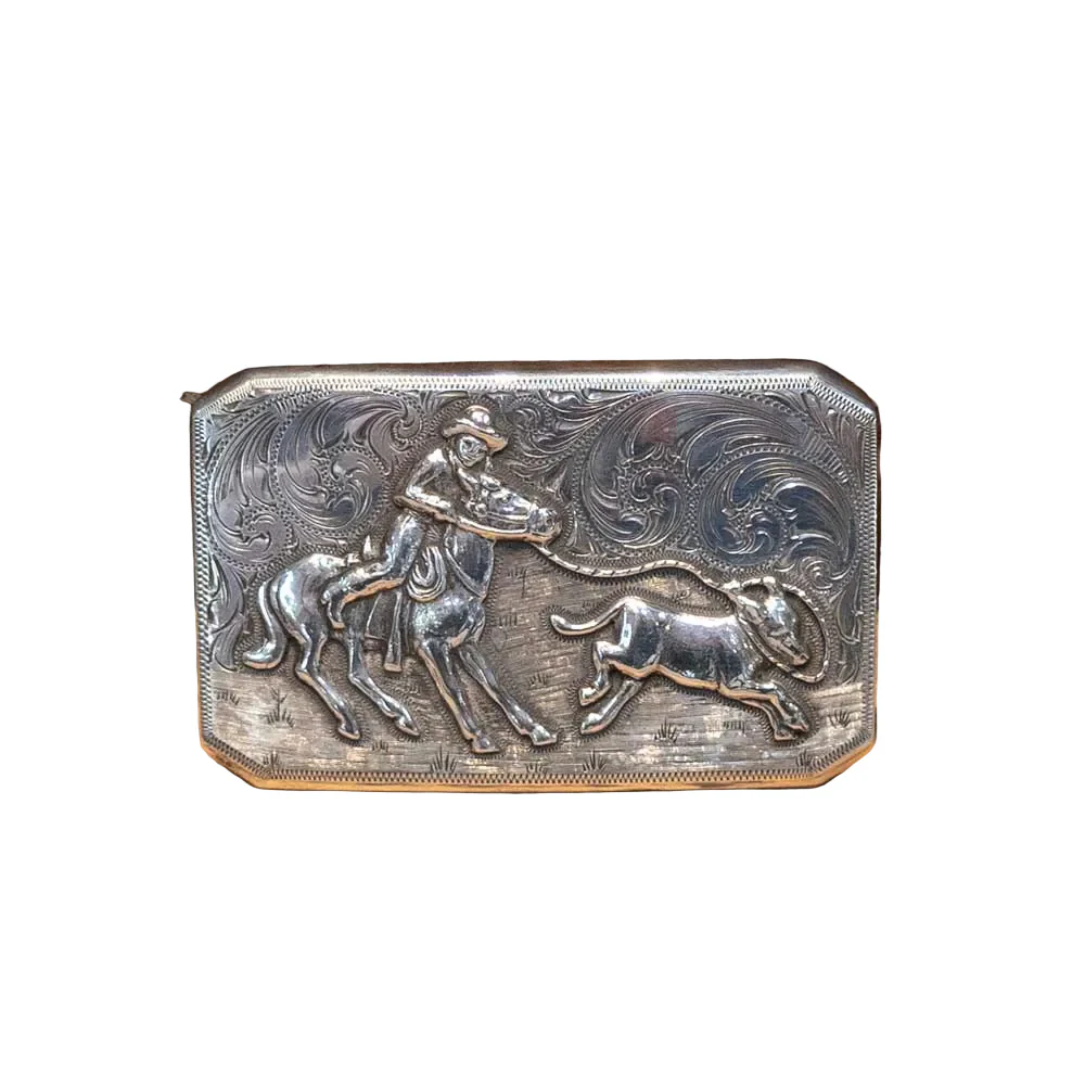 Bohlin Sterling Calf Roper Belt Buckle