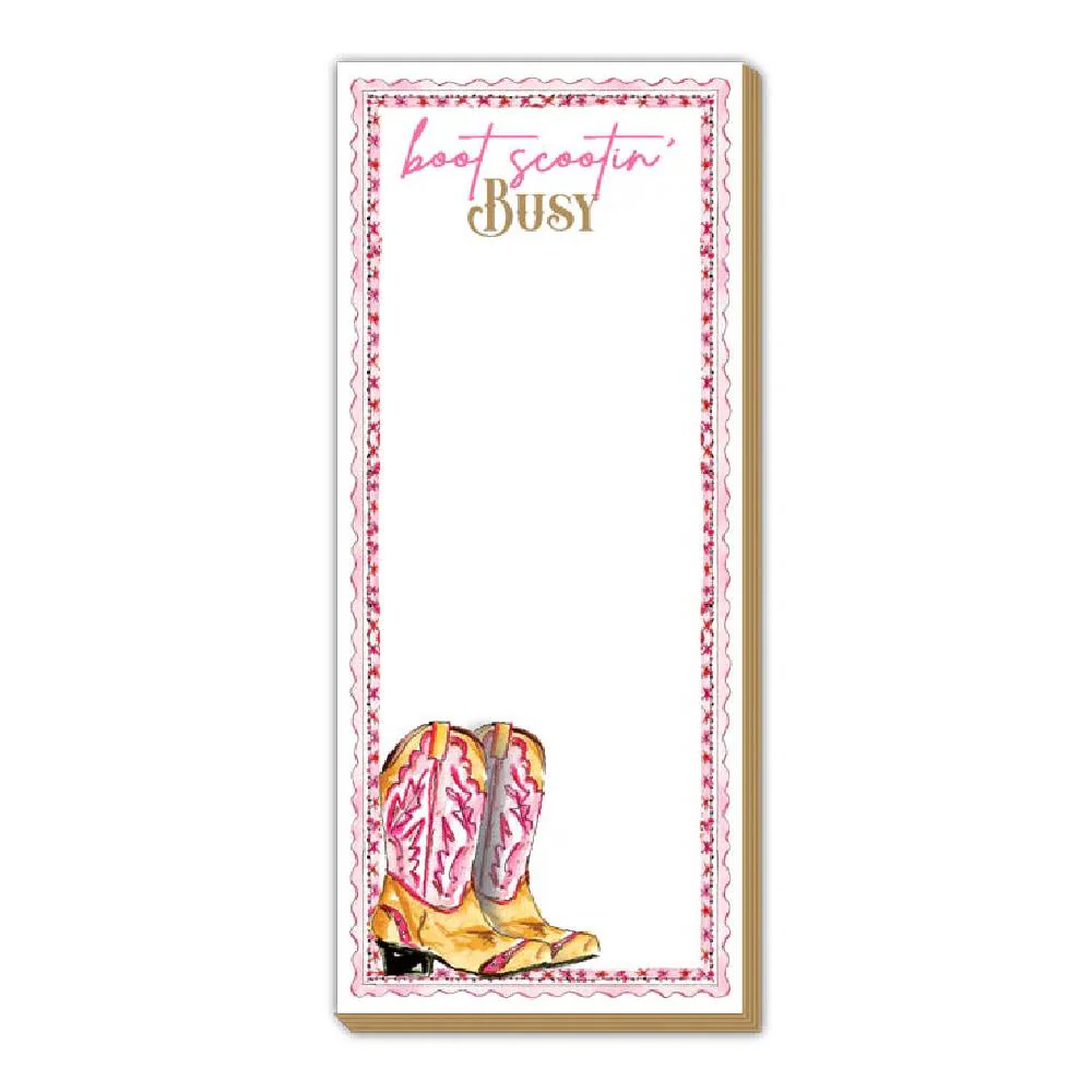 Boot Scootin' Pink Boots Luxe Skinny Pad
