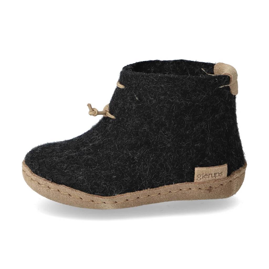Glerups Charcoal Baby Boot Slipper - Image 2