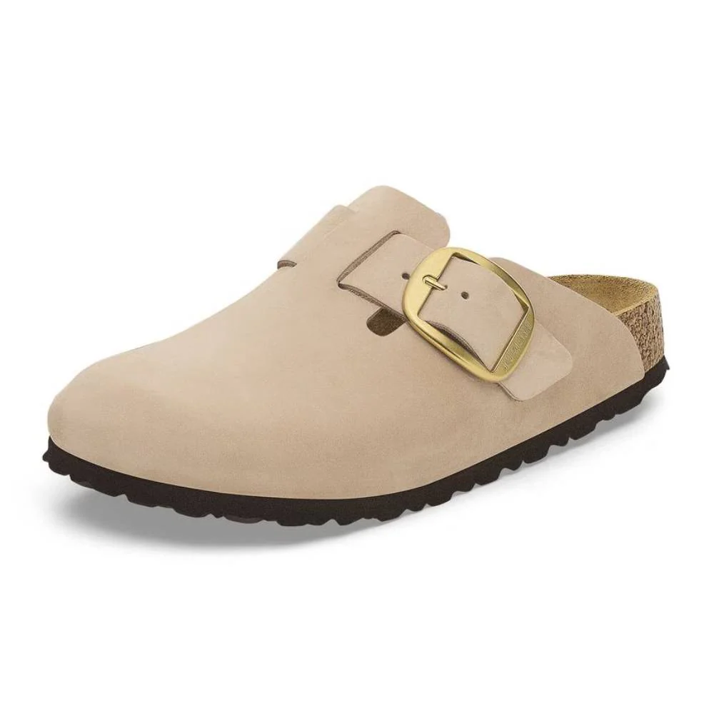 Birkenstock Boston Big Buckle Nubuck - Sandcastle