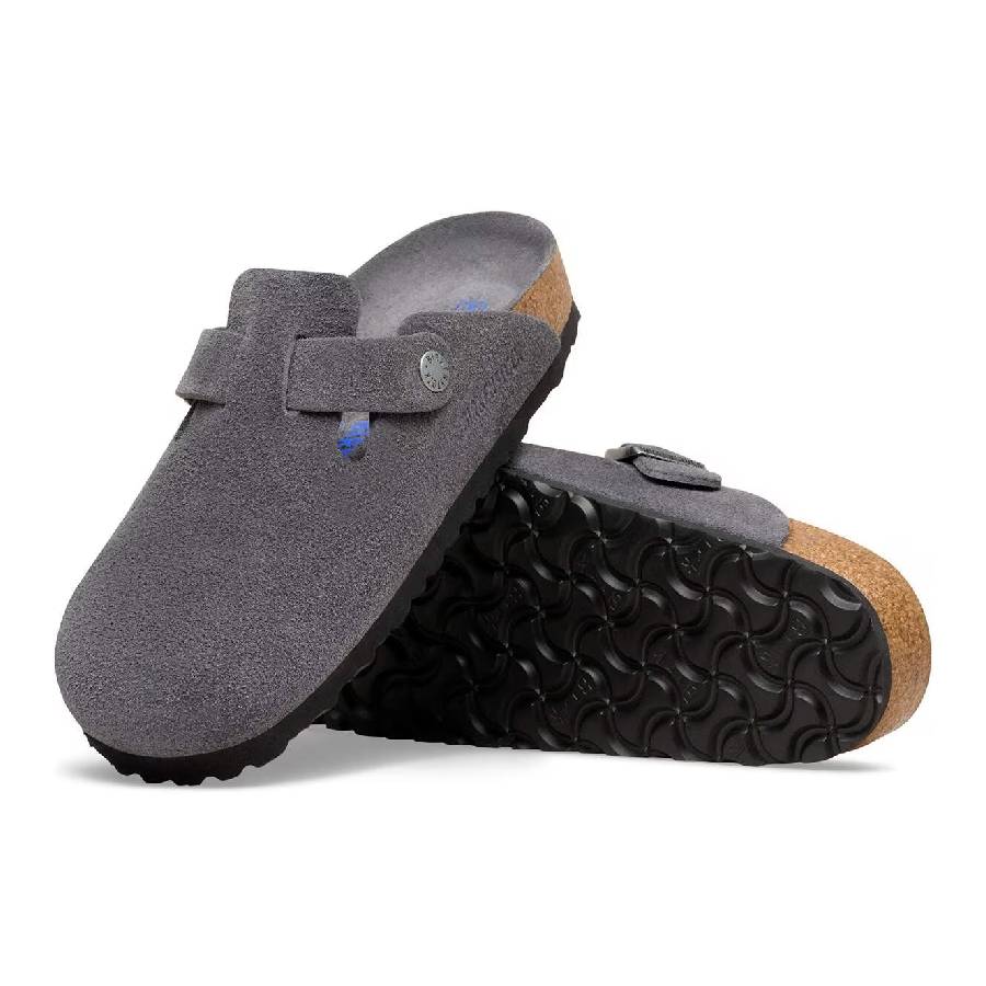 Birkenstock Boston Soft Footbed - Charcoal Tonal - Image 3