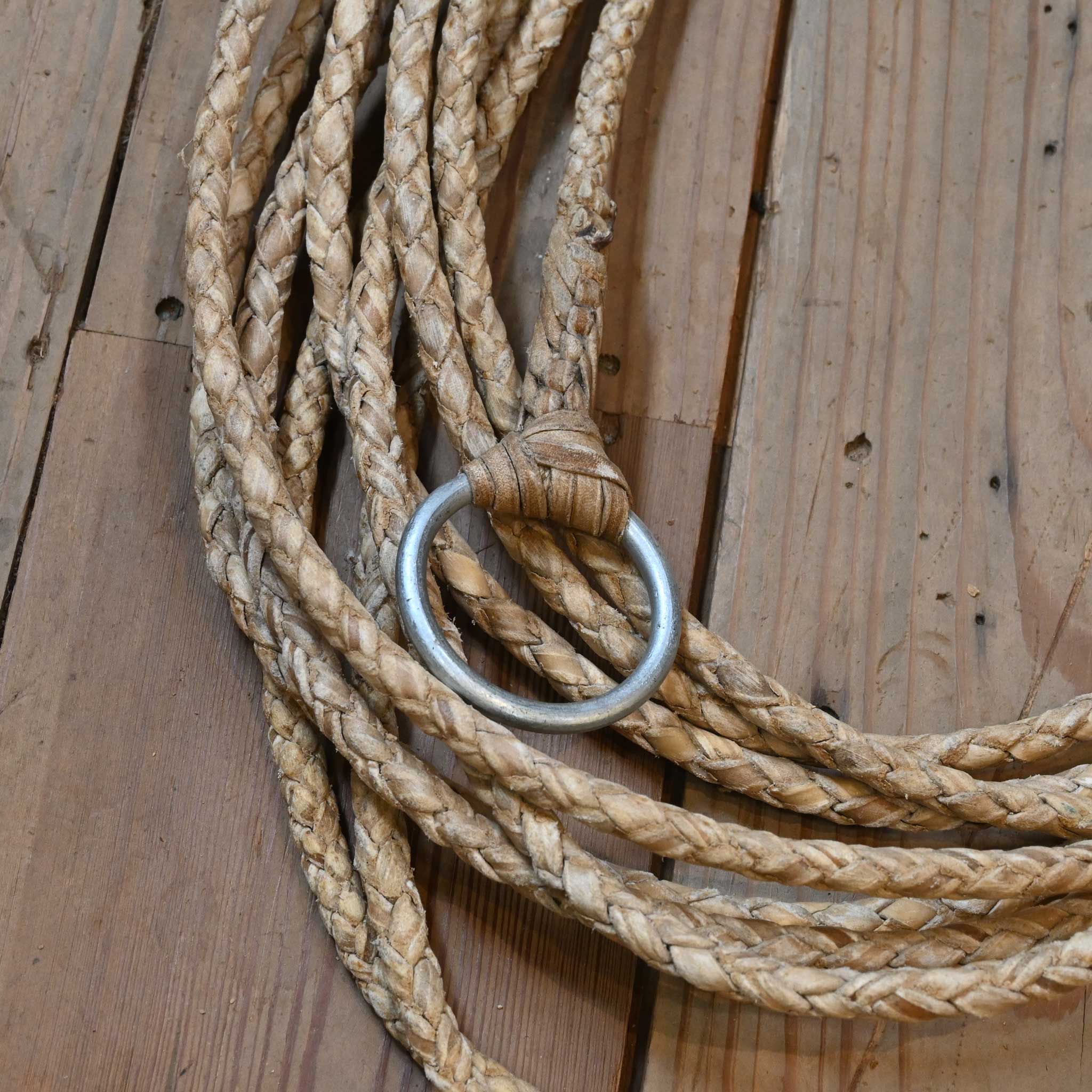 Braided Rawhide 39' Riata Rope - Image 3