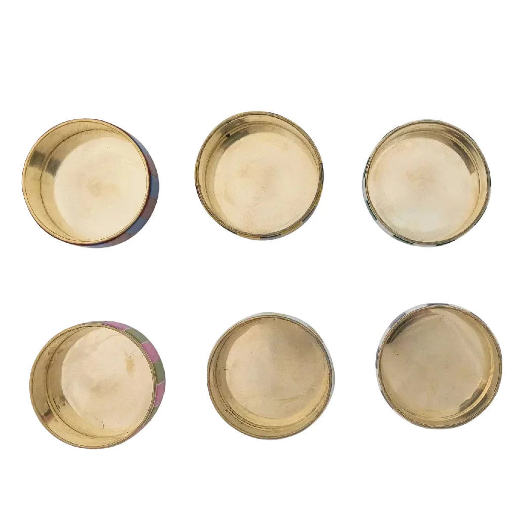 Brass & Resin Striped Box - Image 2