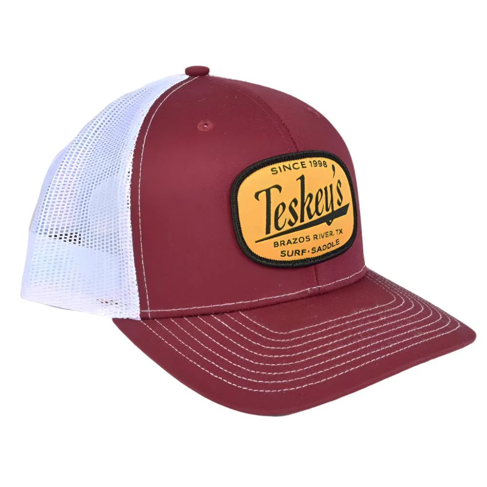 Teskey's Brazos River Cap - Cardinal/White