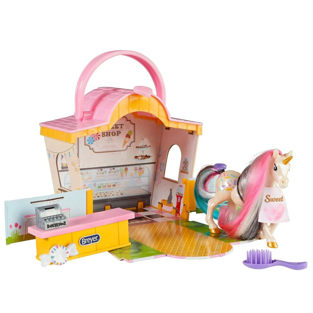 Breyer Lil Beauties Sweet Shop Unicorn Playset