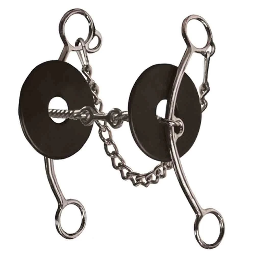 Professional's Choice Brittany Pozzi Lifter Series Long Shank 3-Piece Twisted Wire Snaffle Bit