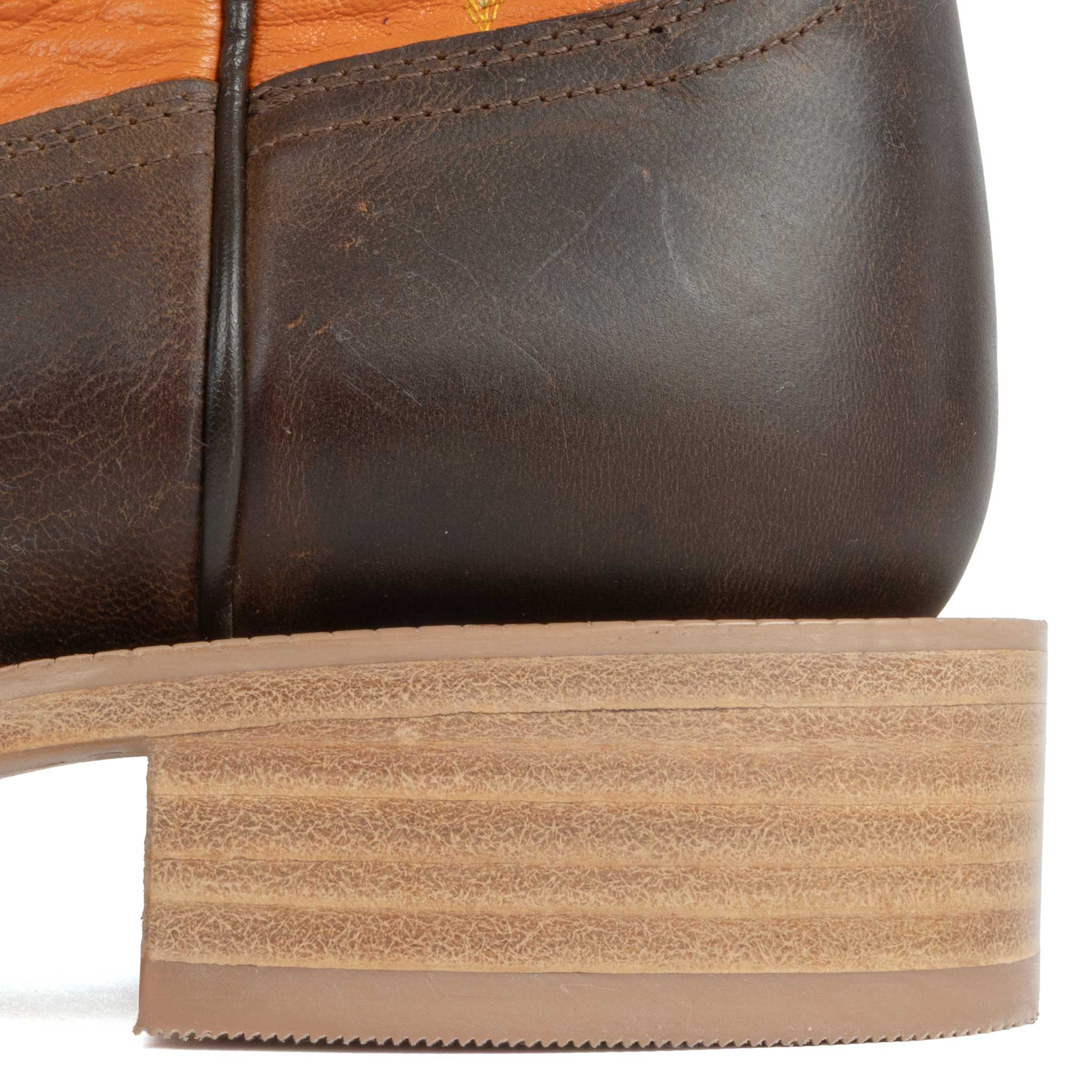 R. Watson Men's Square Toe Brown Goat Western Boot - Image 3