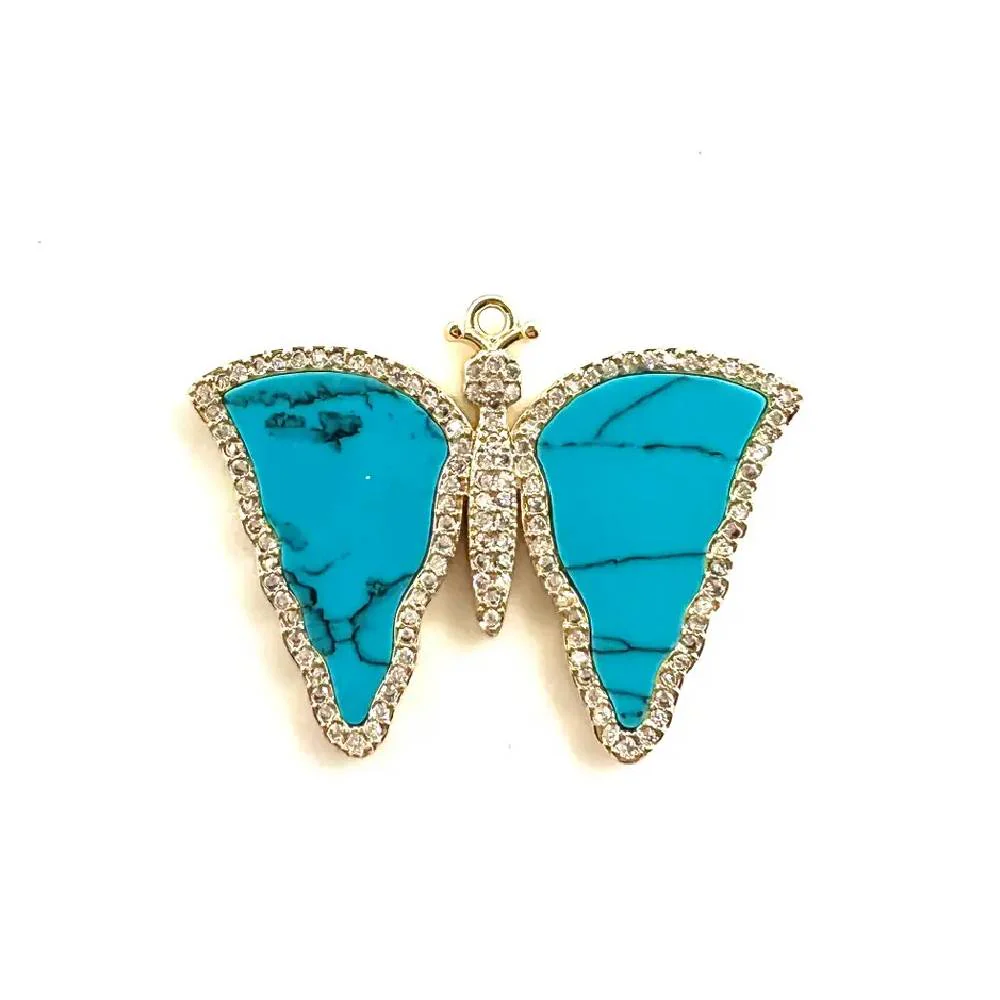 Karli Buxton Turquoise Butterfly Pendant