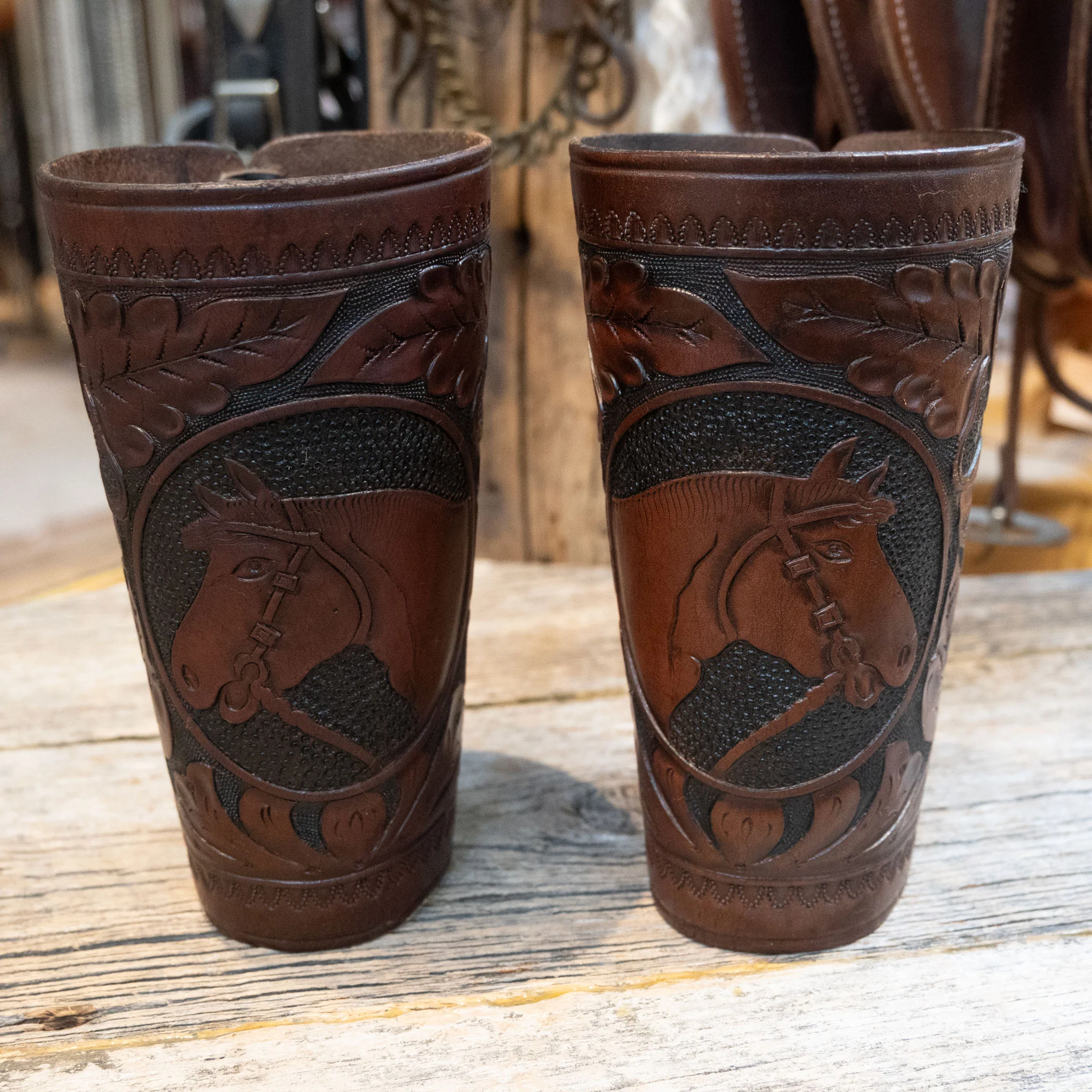 1930's C.F.C. - U.S.F. Leather Cowboy Cuffs