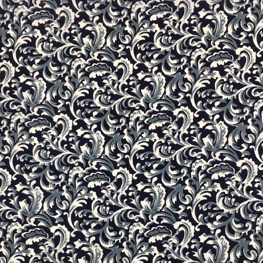 Calico #7 Silk Wild Rag - Navy/White