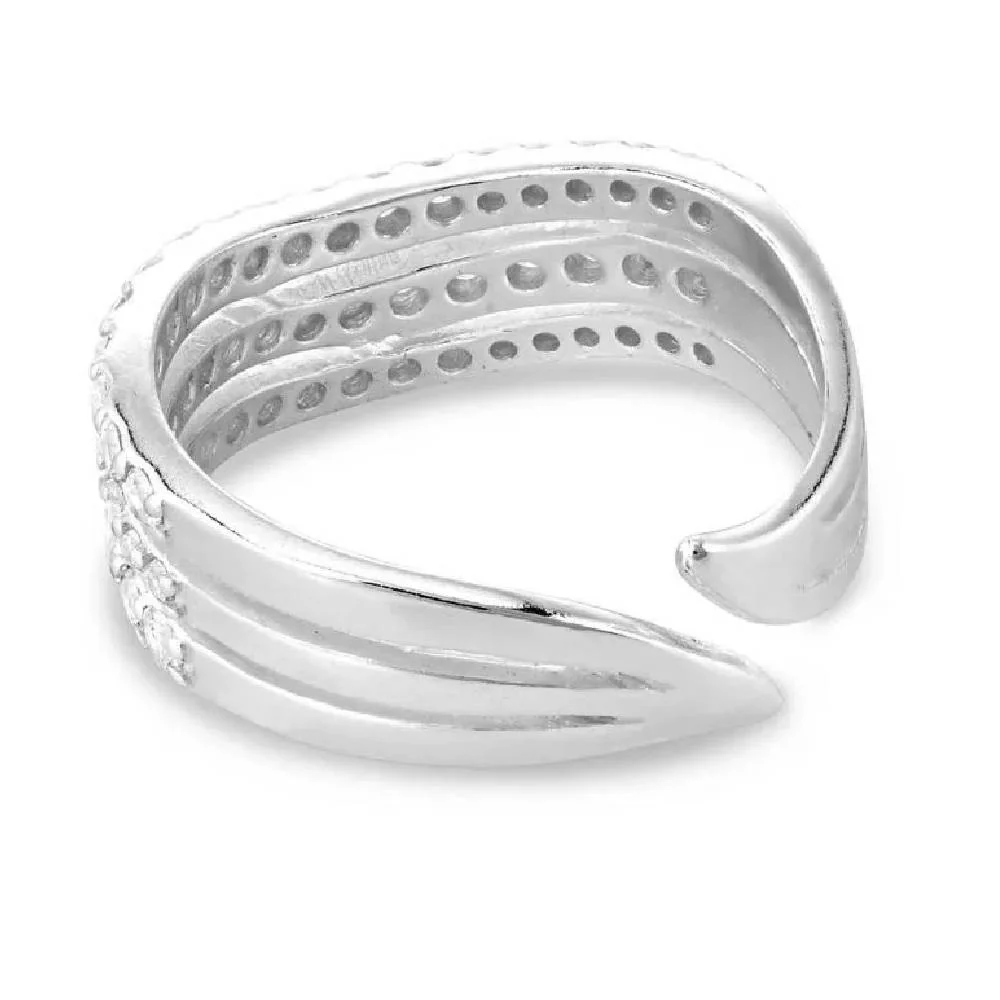 Montana Silversmiths Calm Waters Crystal Open Ring - Image 2