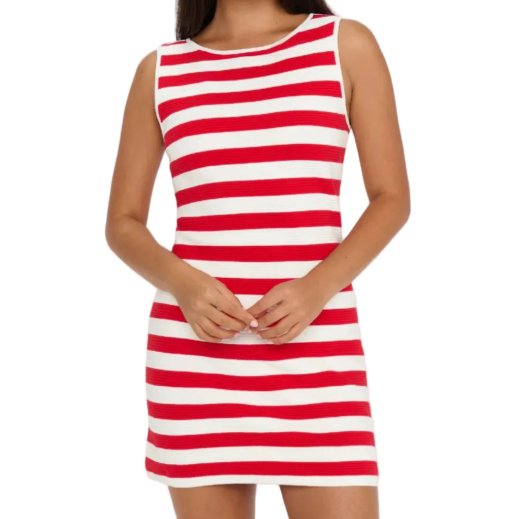 Show Me Your Mumu Cameron Mini Dress Red Stripe Delight Knit
